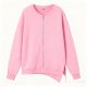 Women's Pink Zip-Up Asymmetric Sweatshirt - Unique Casual Jacket
