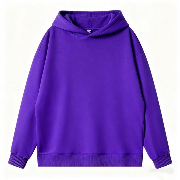 Men's Purple Hooded Sweatshirt - Oversized Casual Hoodie