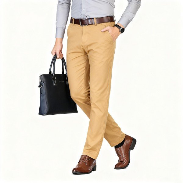 Men's Khaki Casual Chinos