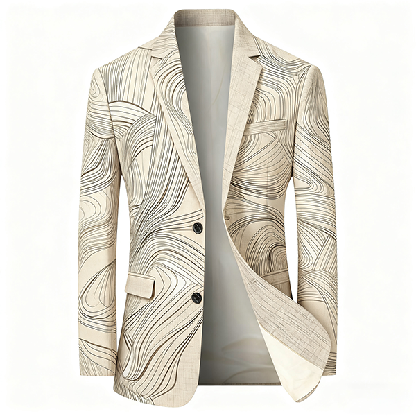 Fashion Thin Single-Breasted Men's Suit Top - Business Casual Office Daily Stylish Jacket