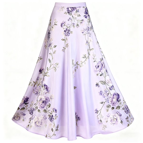 Women's Soft Smooth Draped Satin Skirt - High-Waist Elegant Long Slimming Skirt