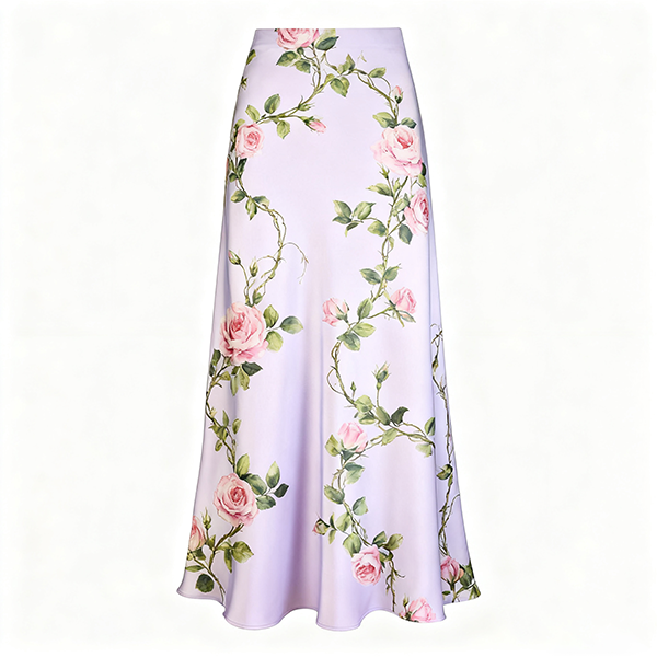 Soft Smooth Elegant Women's Skirt - High-Waist Satin Long Draped Slim-Fitting Skirt