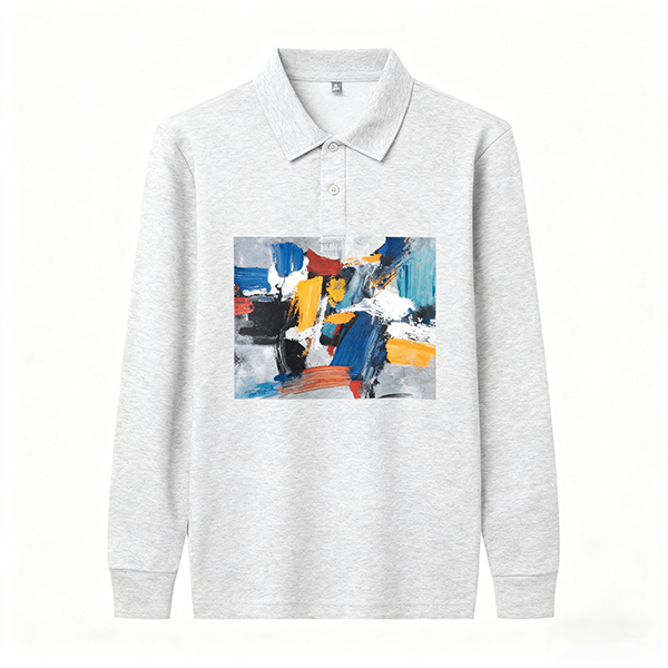 Lapel Collar Long Sleeve Polo Shirt - Men's Anti-Wrinkle Comfortable Casual Work Top