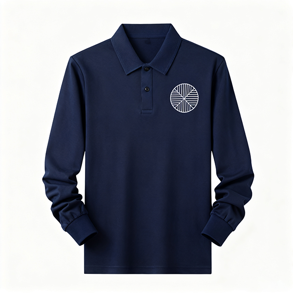 Long Sleeve Anti-Wrinkle Polo Shirt - Casual Comfortable Lapel Collar Men's Work Top