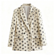 Women's Autumn Office Commute Blazer - V-Neck Slimming Fashion Daily Suit Jacket Coat