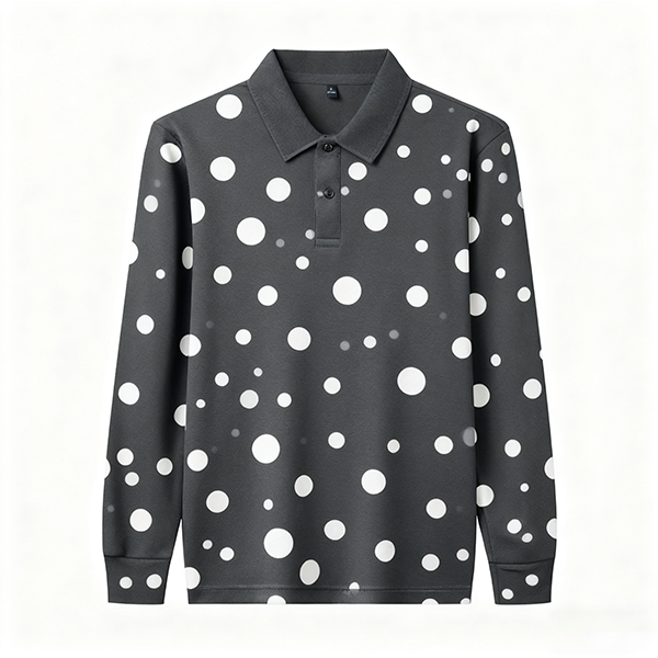 Casual Anti-Wrinkle Long Sleeve Polo - Comfortable Lapel Collar Men's Work Daily Shirt