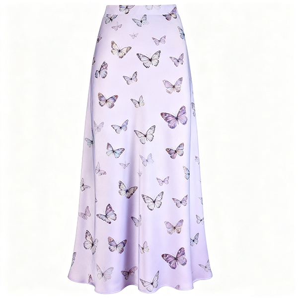 Soft Smooth Satin Women's High-Waist Skirt - Elegant Long Draped Slim-Fitting Skirt